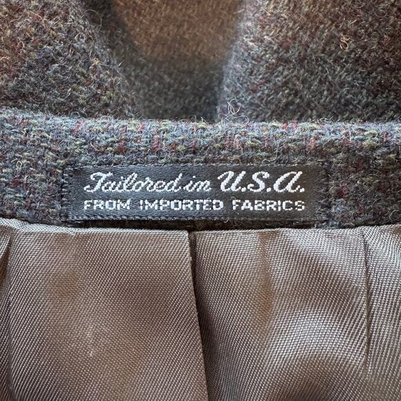 Vtg 70s Tweed Mens 38R 100% Wool Blazer Sport Coat USA Lined Heritage Preppy - Picture 12 of 16